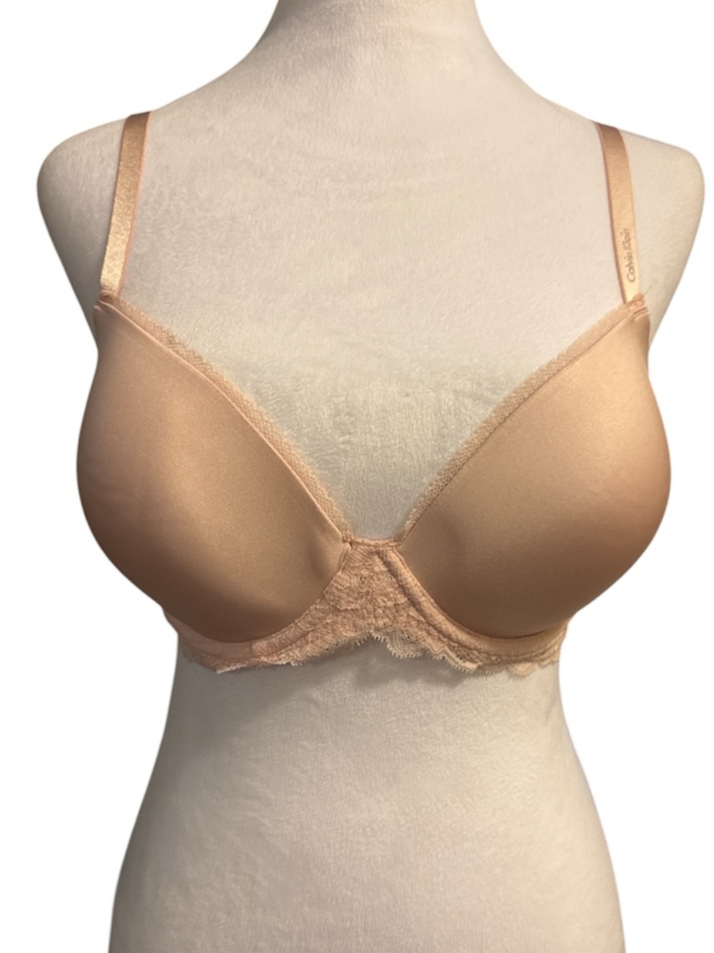 Calvin Klein Seductive Comfort Push Up Demi Bra Underwire T-Shirt Bra Blush Pink